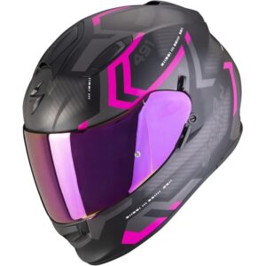 Scorpion EXO-491 Casco Integral Moto Rosa Negro Mate